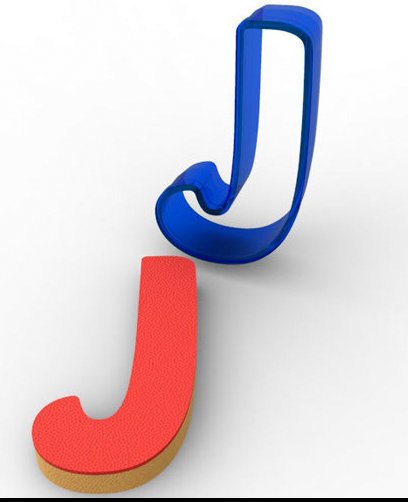 J HARFİ POLİKARBON KURABİYE KALIBI