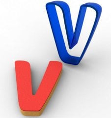 V HARFİ POLİKARBON KURABİYE KALIBI