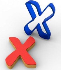 X HARFİ POLİKARBON KURABİYE KALIBI