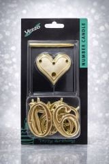 ALTIN RENK RAKAMLI MUM SETİ