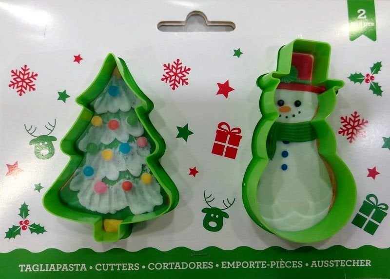 Çam Ağacı & Kardan Adam Kurabiye Kalıp Seti 2'li