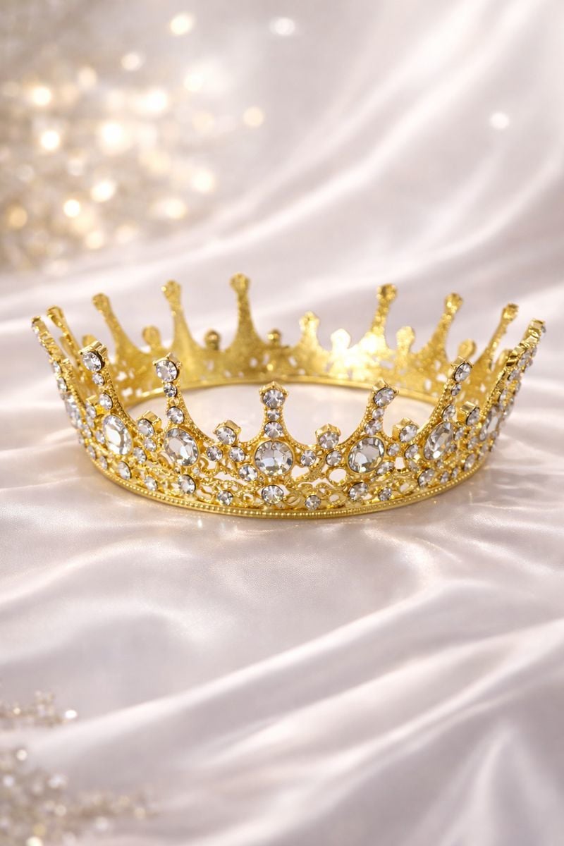 Metal Gold Pasta Tacı 13 cm