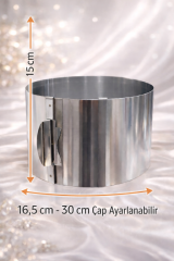 Yüksek Ayarlı Pasta Çemberi  15 cm Yüksekliğinde