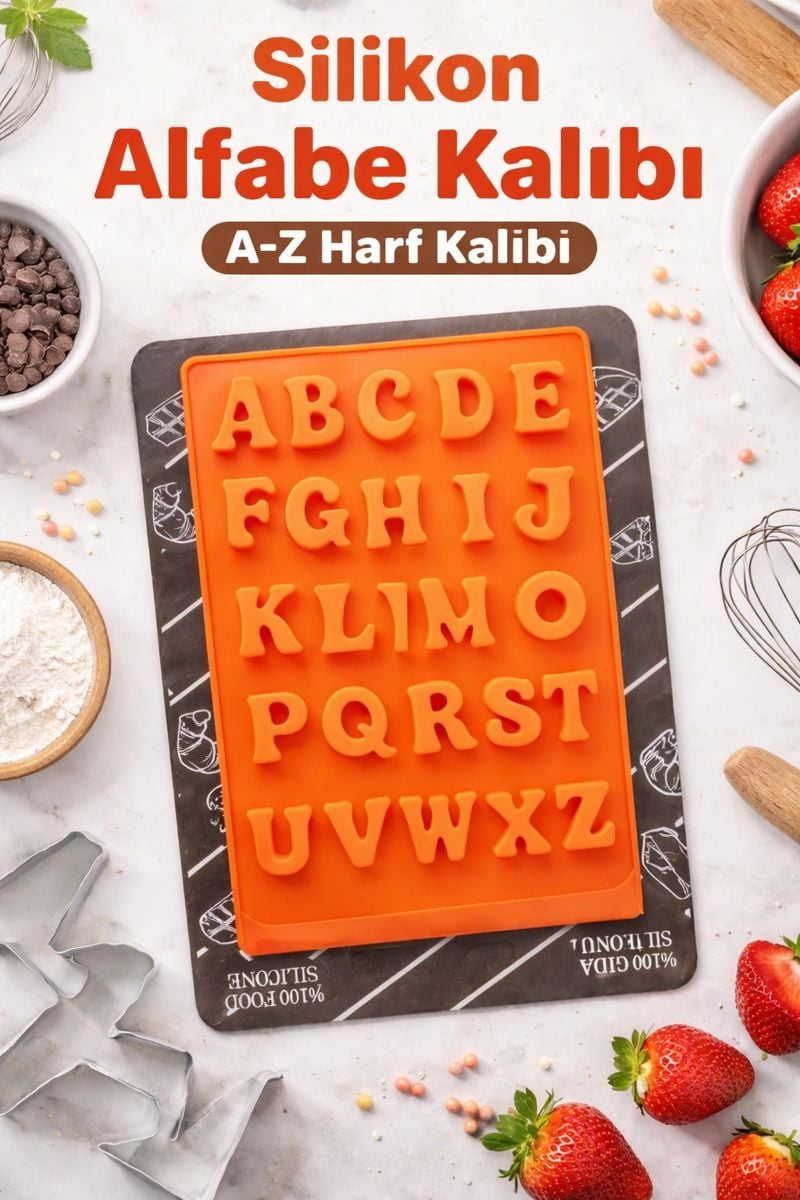 Silikon Büyük Harfler Şeker Hamuru Kalıbı HG600