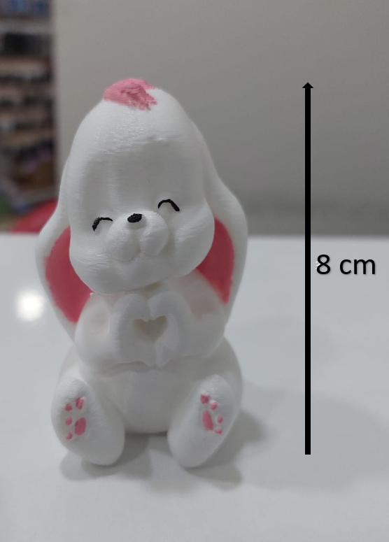 Kalp Yapan Tavşan Pasta Figürü 8 cm