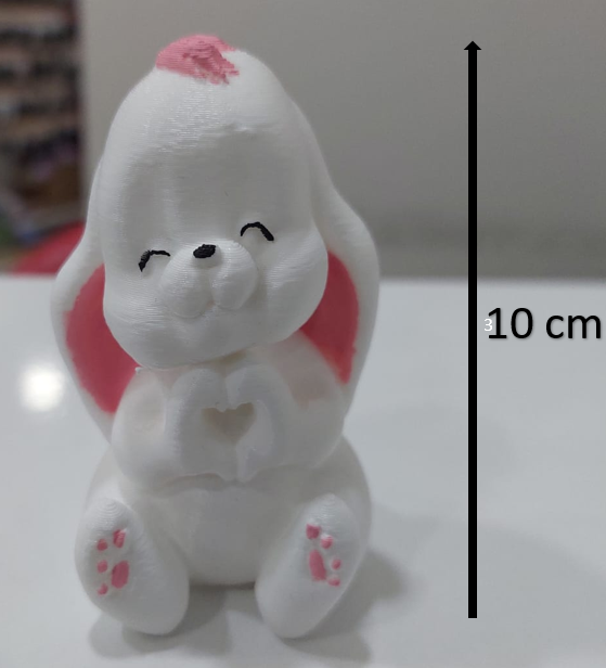 Kalp Yapan Tavşan Pasta Figürü 10  cm