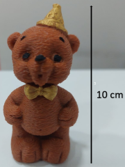 Mum Üfleyen Ayıcık Pasta Figürü 10 cm