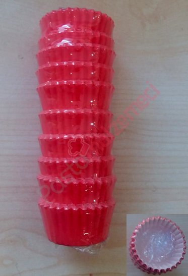KIRMIZI RENK MİNİ 100 LÜ  TARTOLET VE CUP CAKE KAPSÜLLER