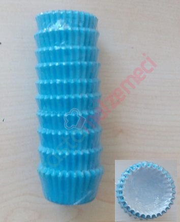 MAVİ RENK MİNİ 100 LÜ  TARTOLET VE CUP CAKE KAPSÜLLERİ