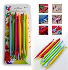 MARZİPAN SETİ ŞEKER HAMURU ŞEKİLLENDİRME ÇUBUKLARI  8 Li