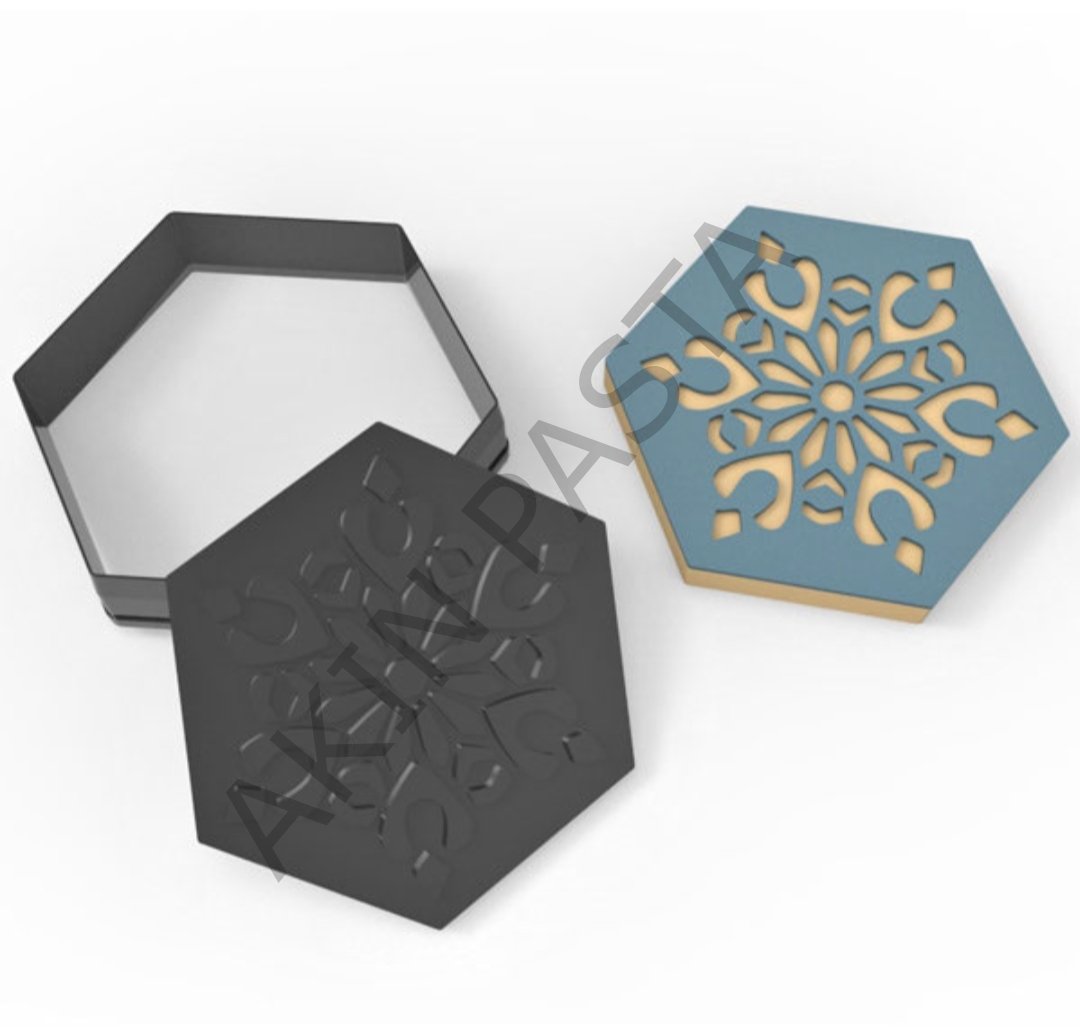 Kurabiye Damga & Kesici Set Altıgen- RP21152