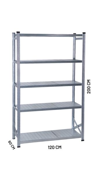 GALVANİZ RACK ÜNİTE 60X200 CM 5 KATLI