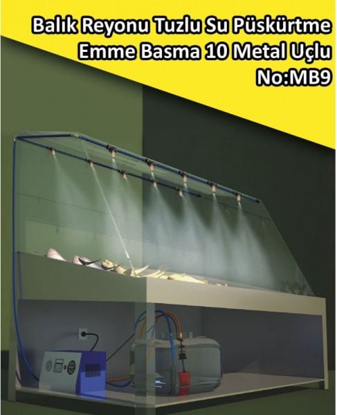 Balık Reyonu 10 Metal Uçlu Püskürtme Sistemi Emme Basma No:Mb9