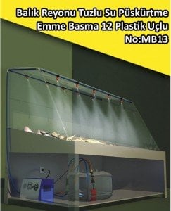 Balık Tezgahı Sulama Makinesi 12 Plastik Uçlu Emme Basma No:Mb13