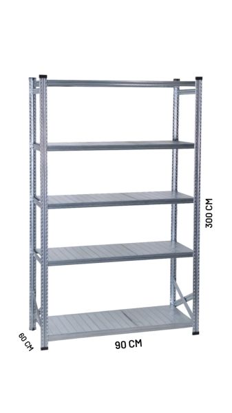 GALVANİZ RACK ÜNİTE 60X300CM 5 KATLI