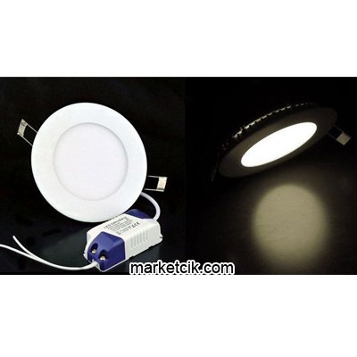 Marketcik 6 Watt Sıva Altı Yuvarlak Slim Led Panel Armatür Beyaz Işık