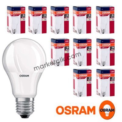Osram Led Ampul 8,5-9 Watt Sarı Işık Led Ampul 2700K E27, 3lü PAKET