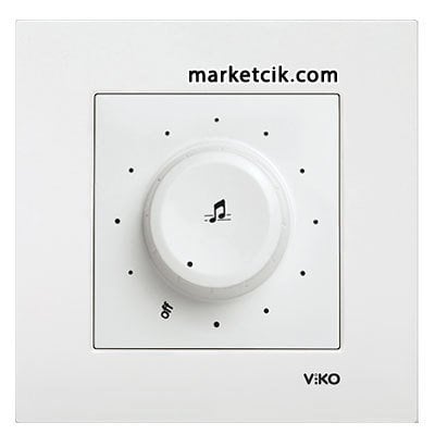 Viko by Panasonic Karre Beyaz Acil Anonslu Trafolu Müzik Yayın Anahtarı
