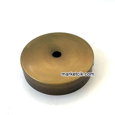 Marketcik Avize, Abajur İçin Yuvarlak Eskitme Metal Rozans 8 cm