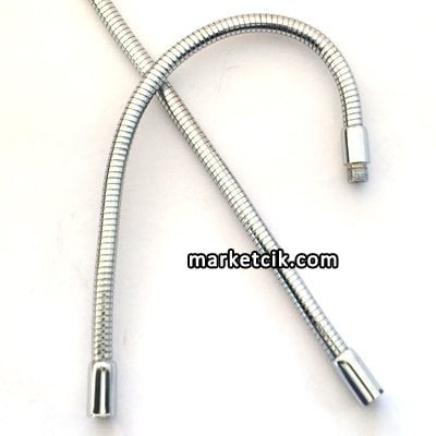 Kıvrımlı Spiral Aplik ve Masa Lambası Borusu 13 mm Parlak Krom Demir