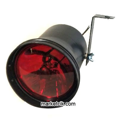 Marketcik 30 Watt Kırmızı Işık Aynalı Küre Pin Spot Işık Metal Kasa