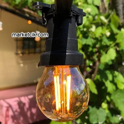 Marketcik Dekoratif Led Rustik Top Ampul 4 Watt E27 Duy Amber Işık