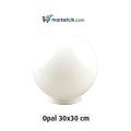 Ayaz Bahçe Armatürleri İçin 20-25-30 cm Opal-Beyaz Plastik Glop Camı