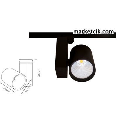 Marketcik 41 Watt Led Ray Spot Armatür Beyaz ve Günışığı Işık Osram-Samsung Led