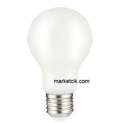 Marketcik 6 Watt Beyaz Camlı Normal Model Günışığı Led Ampul E27 Duy