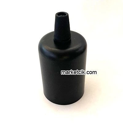 Marketcik Dekoratif Plastik Kablo Kilitli Metal Siyah Lale E27 Duy