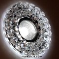 Ayaz Sıva Altı Dekoratif Kristal Cam Led Spot Armatür 3 Watt Beyaz-Günışığı Işık