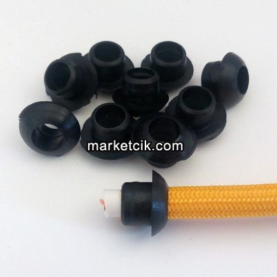 Plastik Kablo Koruyucu Kapatıcı Parça Siyah, 10 Adet