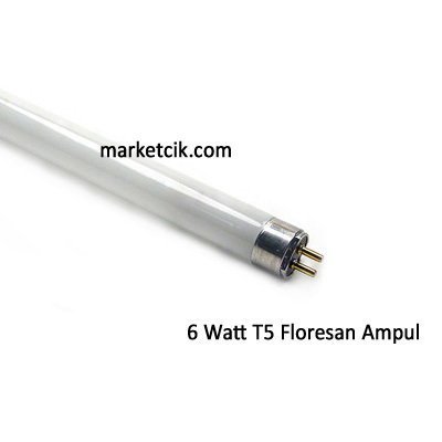 6 Watt T5 Floresan Ampul, Beyaz Işık