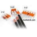 Wago 221-412 TTR Kablo İçin 2 li Şaffaf Kompakt Çok Amaçlı Klemens, 100 Adet
