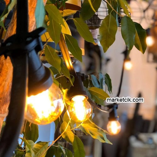 Sıralı Bahçe Aydınlatma, Seyyar Bahçe Işıklandırma Kablosu 50 cm Aralıklı