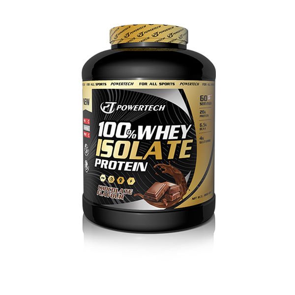 Powertech %100 Isolate Whey Protein 1800 Gr 60 Servis Çikolata Aromalı