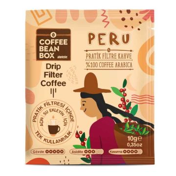 Coffee Bean Box Peru Pratik Filtre Kahve 10lu Kutu