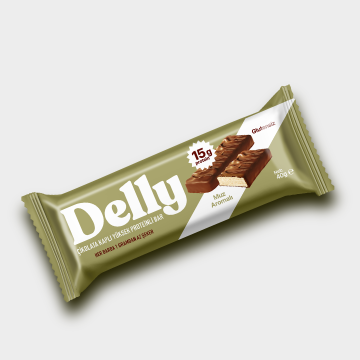 DELLY ÇİKOLATA KAPLI YÜKSEK PROTEİNLİ BAR - MUZ AROMALI (12 ADET)