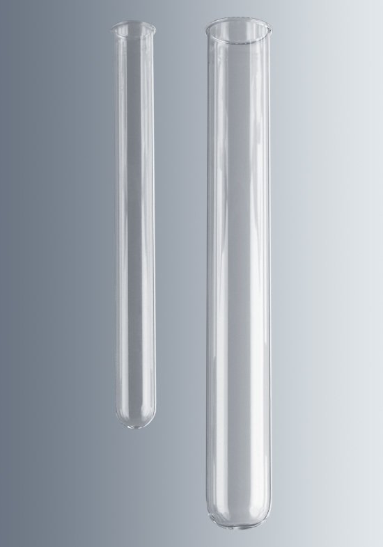Cam Test Tüpü, Soda Lime, Dibi Yuvarlak, Taksimatsız, 16x160 mm, Dudaklı - 100 Ad.