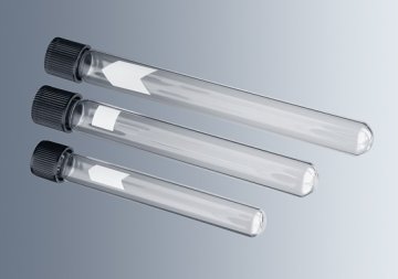 Cam Kültür Tüpü, Siyah Vida Kapaklı, 150x16 mm, 20 ml - 100 Ad.