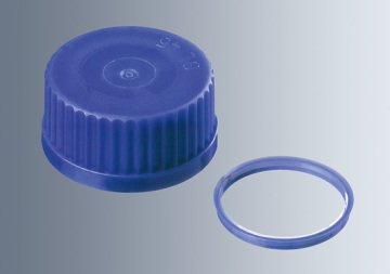 Otoklavlanabilir Cam Şişeler için Mavi Kapak, PP, GL32 - 5 Ad.