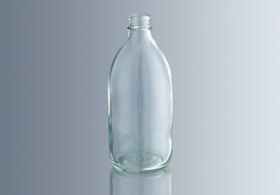 Şişe, Cam, Dar Boyunlu, Kapaklı, Şeffaf, 250 ml