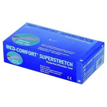 Eldiven, Vinil, Pudrasız,  (Med-Comfort), Superstretch, M - 100 Ad.