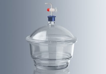 Desikatör, Cam, Disksiz, Plastik Tutacaklı, Musluklu, 300 mm