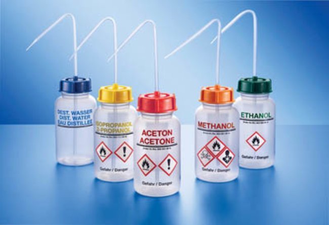 Piset, LDPE, Üzeri Yazılı, Geniş Boyunlu, Ethanol, Yeşil Kapak, 500 mL