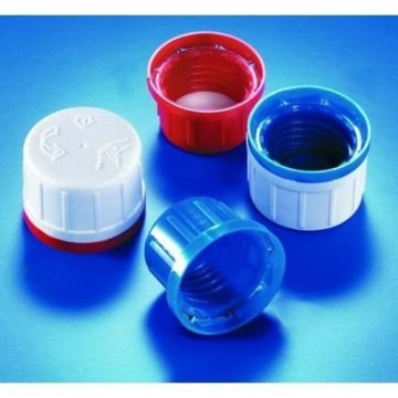 PP Vidalı Kapak, Koparma halkalı, konik contalı, Mavi, 100-1000 ml şişeler için