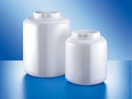 HDPE Konteyner, Geniş boyunlu, Vida kapaklı,  5 L