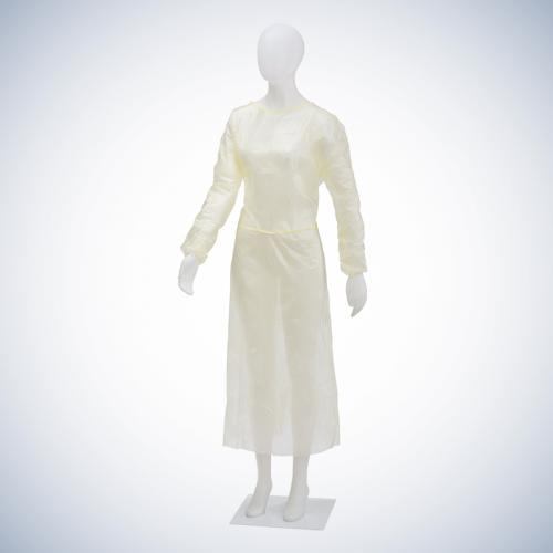 Ziyaretçi Önlüğü, PE Kaplı, Sarı, L/XL - 10 Ad.
