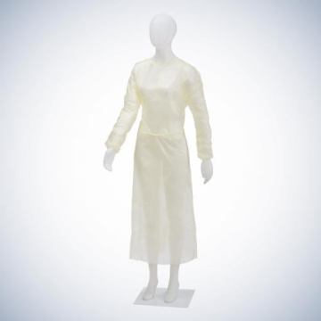 Ziyaretçi Önlüğü, PE Kaplı, Sarı, L/XL - 10 Ad.