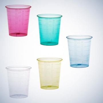 İlaç Kadehi, Pp, 30 Ml, Taksimatlı, Kırılmaz, Kırmızı - 80 Ad.